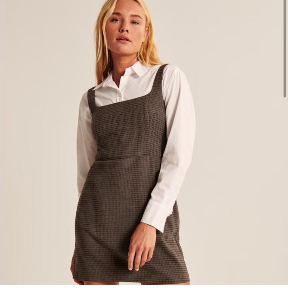 Abercrombie & Fitch 90s Menswear Pinafore Dress